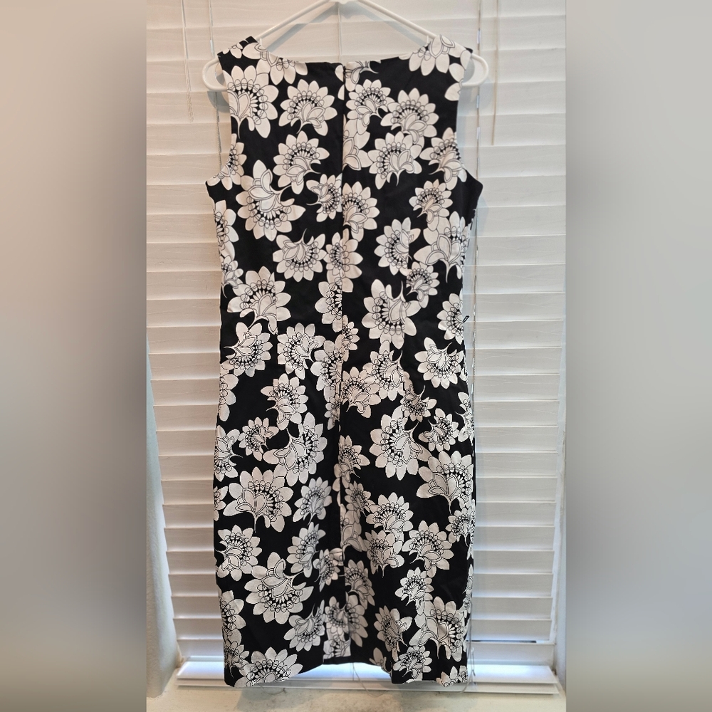Charter Club Black and White Strapless Floral Sheath Dress - Picture 2 of 4
